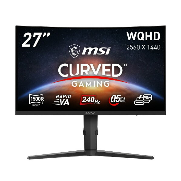 MSI 27型液晶ディスプレイ MPG ブラック MPG-275CQRXF [MPG275CQRXF]