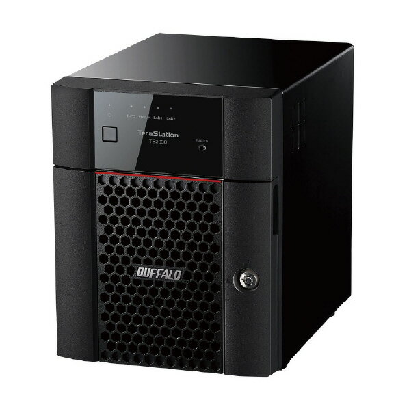 [バッファロー 法人向けNAS 4ベイデスクトップ(32TB) TeraStation TS3430DNシリーズ ブラック TS3430DN3204 [TS3430DN3204]] の商品説明●2.5GbE & 2.0GHzクアッドコアCPUを搭載。●キキNavi リモート設定機能に対応。●「ウイルスチェック機能」で感染ファイルの侵入を自動検知、隔離・駆除。[バッファロー 法人向けNAS 4ベイデスクトップ(32TB) TeraStation TS3430DNシリーズ ブラック TS3430DN3204 [TS3430DN3204]]のスペック●対応情報:対応OSなどの対応情報は、メーカーHPをご参照ください。●筐体:デスクトップ●インターフェース(LAN端子):LAN端子(2.5GBASE-T)/背面×1、LAN端子(1000BASE-T)/背面×1●インターフェース(USB端子):USB 3.2(Gen 1)端子/背面×2、USB 2.0端子/-●対応ドライブサイズ:3.5inch●Wake on LAN:○●ドライブ暗号化:○●TimeMachine:○●簡単バックアップ:NovaBACKUP●NAS専用HDD:○●搭載OS:Linuxベース独自●CPU:Annapurna Labs Alpine AL524●クロック数/コア数:2.0GHz/4コア 64bit●メモリー:DDR4 2GB【インターフェース(LAN端子)】●準拠規格・LAN端子(1000BASE-T):IEEE802.3ab / IEEE802.3u / IEEE802.3 準拠(1000BASE-T / 100BASE-TX / 10BASE-T)・LAN端子(2.5GBASE-T):IEEE802.3bz / IEEE802.3ab / IEEE802.3u 準拠(2.5GBASE-T / 1000BASE-T / 100BASE-TX)●LAN端子伝送:1000Mbps 全二重、100Mbps 半二重/全二重【インターフェース(USB端子)】●端子形状:USB Type-A●準拠規格:USB 3.2(Gen 1)※パソコンの接続には使用できません。●データ転送速度:最大5Gbps(規格値)※パソコンの接続には使用できません。【内蔵インターフェース】●準拠規格:Serial ATA III●端子数:4●データ転送速度:最大6.0Gbps(規格値)●UPS端子:-●搭載ドライブ数:4●ベイ数:4●RAID方式:ソフトウェアRAID●対応RAID:6/5/10/1/0(出荷時 RAID6)●iSCSIターゲット:○●リダンダント電源:-●ホットスペア:〇●ホットスワップ:○●レプリケーション:○●オンラインストレージ連携:○●ポートトランキング / NICチーミング:○●クオータ機能:○(フォルダ単位)●NAS/iSCSIターゲット同時使用:○●まとめてバックアップ機能:○●Webアクセス機能:○●ウイルスチェック:○(拡張パック OP-EVシリーズ別売)●ファン:92mm角 ダブルボールベアリングファン 1基●電源:AC100V 50/60Hz●定格消費電力:最大85W●エネルギー消費効率:IV区分 0.00105※2023年4月改定※エネルギー消費効率とは、省エネ法で定める測定方法により測定した消費電力を省エネ法で定める記憶容量で除したものです●動作保証環境:[温度]0〜40℃、[湿度]0〜85%●寸法:W17.0×H21.5×D23.0cm※本体のみ(突起部除く)●質量:約6.2kg●主な付属品:LANケーブル(カテゴリー5e、フラット、2m) 、電源ケーブル、3極-2極変換アダプター、フロントパネル開閉用鍵(2個)、取扱説明書、保証書、型番シール●保証期間:3年間(本体およびハードディスク)●グリーン購入法:対応 ※2023年2月施行●RoHS基準値:準拠●規格:VCCI Class A○初期不良のみ返品可
