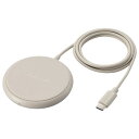【5/1限定 エントリーで更にポイントUP!】エレコム ケーブル一体型 Qi規格対応ワイヤレス充電器(5W・卓上・1m) ベージュ W-QA25BE [WQA2...