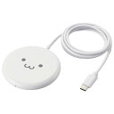 【5/1限定 エントリーで更にポイントUP!】エレコム ケーブル一体型 Qi規格対応ワイヤレス充電器(5W・卓上・1m) ホワイト W-QA25WF [WQA2...