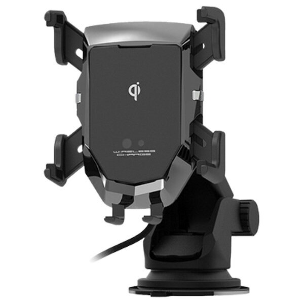 カシムラ Qi自動開閉ホルダー ワイヤレス充電器 4アーム 手帳対応 吸盤取り付け ブラック KW-36 [KW36]