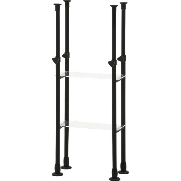 不二貿易 上置き突っ張りシェルフ BAAL ブラック 63940シエルフBAALBK [63940シエルフBAALBK]