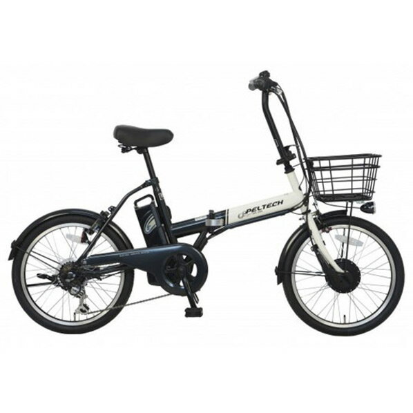 PELTECH 20型電動アシスト自転車外装6段 ホワイト×ブラック TDN-208L-W-12AH [TDN208LW12AH](4)