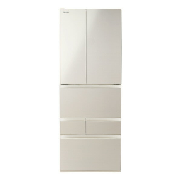 東芝 6ドア冷凍冷蔵庫 VEGETA サテンゴールド GR-Y550FKEC [GRY550FKEC]【RNH】