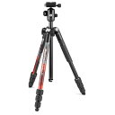 Manfrotto アルミニウム4段三脚キット Element MII レッド MKELMII4RD-BH [MKELMII4RDBH]【AMUP】