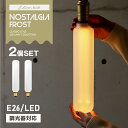 【2個セット】調光器対応 E26ノスタルジアBIGチューブフロスト エジソンバルブLED エジソン電球 フロストガラス 艶消し マット すりガラス 3.5W 大きい 長い 筒形電球 円筒型 眩しくない 電球色 レトロ 暗め アクセント照明 店舗照明 アンティーク風 間接照明 LEDランプ