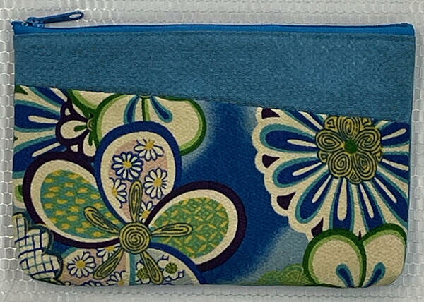 斜め前ポケット付ポーチ　青系 【大楽天市場価格メール便送料無料】（和装 かばん ポシェット ポイント..
