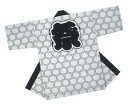 長半纏(長法被) 鼡(ネズ)地に黒【亀甲】