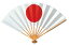 日の丸扇子 白竹骨 9寸
