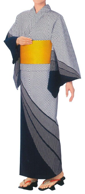 お揃い絵羽ゆかた　反物・女フリーサイズ　[町内会　盆踊り　民謡踊り　婦人会　商工会　舞踊　お揃い浴衣]