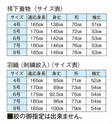 ボカシ綸子羽織と袴下着物セット(男袷仕立)　4・5・6・7・8号　卒業式 成人式