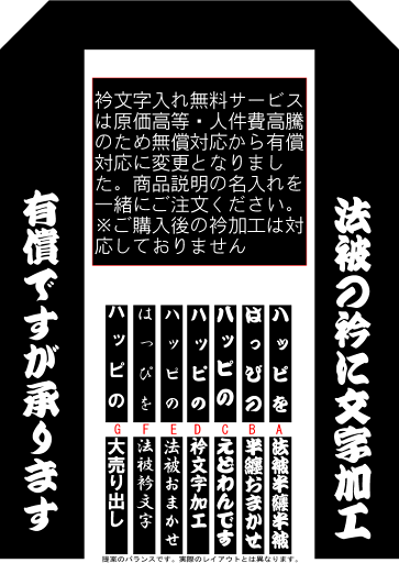 シルクプリント法被 龍 半纏帯別売