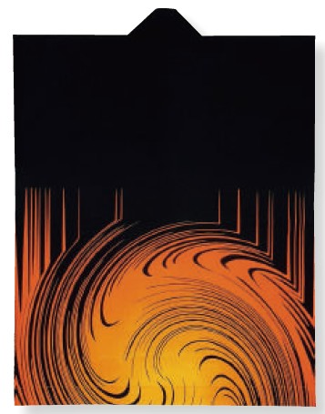 樂天商城 - 袖無し半纏【黒地に渦】大人フリーサイズ大人サイズハッピ数量限定　処分価格【在庫は連動していません】