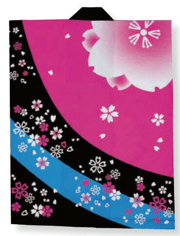 樂天商城 - 袖無し半纏【黒/ピンクに桜】大人フリーサイズ大人サイズハッピ数量限定　処分価格【在庫は連動していません】