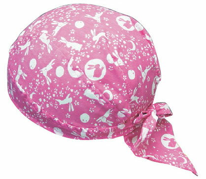 バンダナキャップ【うさぎ】＜メール便対応＞【祭 喧嘩かぶり 帽子 和 ユニフォーム 自転車 バイク ツ..