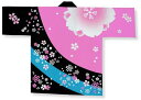 法被【桜】黒・ピンク イベント・祭りに人気のハッピです。ピンク色の桜法被は春以外にも年中大人気です。