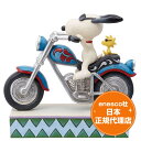 送料無料 PEANUTS スヌーピー 15.5cm ピーナッツ フィギュア ジムショア Snoopy and Woodstock Riding Moto エネスコ 正規代理店