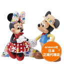 送料無料 ミッキーマウス ミニーマウス 17cm ディズニー フィギュア デビットパチェコ Botanical Mickey Minnie エネスコ 正規代理店