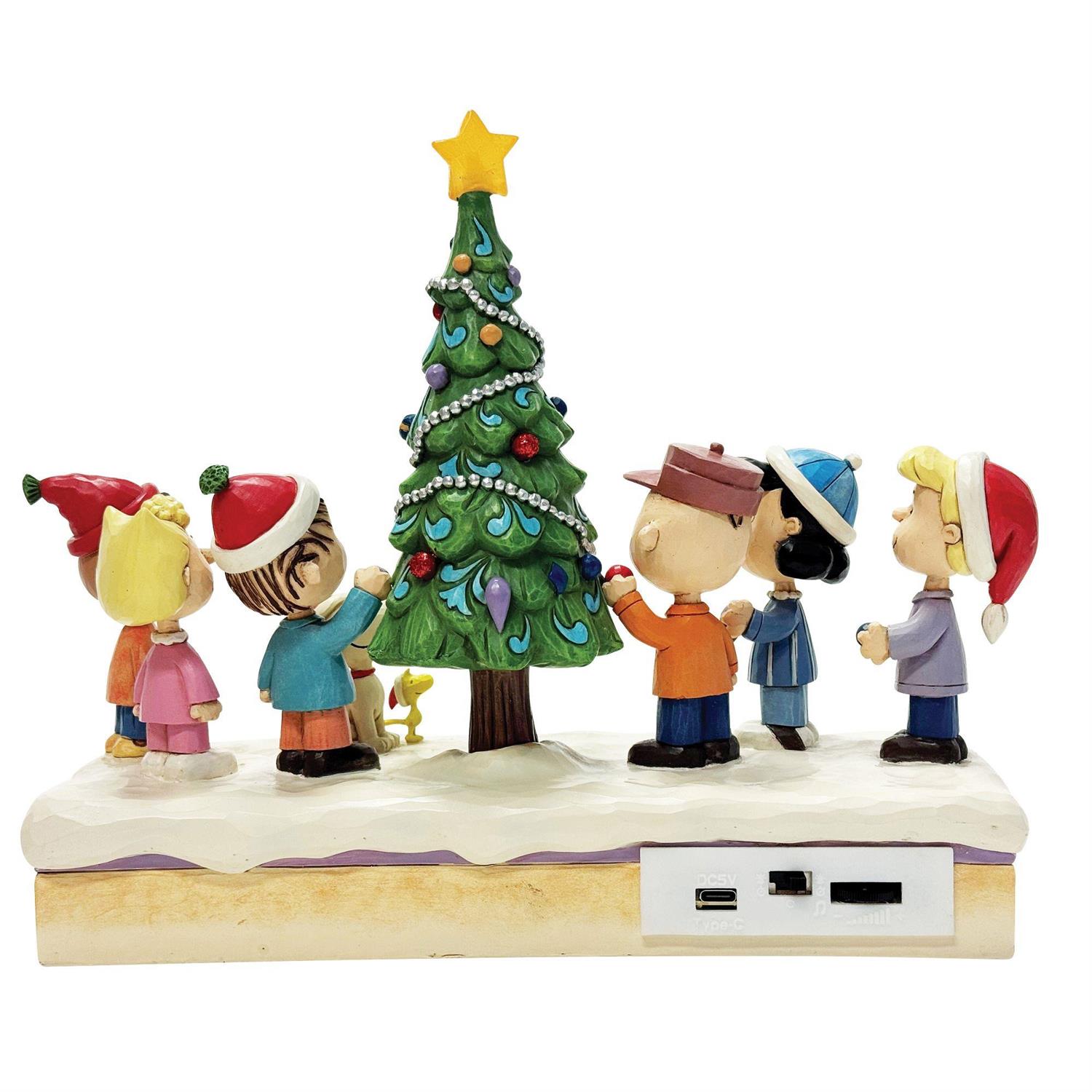 Snoopy Peanuts Gang Figurine Peanuts Jim Shore Peanuts Gang Decorating Tree Enesco Authorized Dealer Peanuts Gift Present Peanuts Gang Interior Doll Figurine Collector's Item Cute Winter Charlie Brown Woodstock Holiday