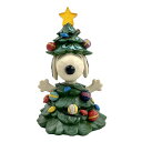 送料無料 PEANUTS スヌーピー 14cm ピーナッツ フィギュア ジムショア Snoopy As Christmas Tree エネスコ 正規代理店