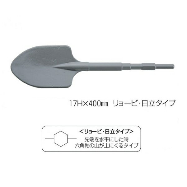 ラクダ 10030 六角軸ハンマ−用スコップ 17Hx400mm リョ−ビ・日立・HiKOKI用 新品 清水製作所【プロ用からDIY 園芸まで 道具・工具のことならプロショップe-道具館におまかせ 】