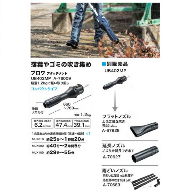 マキタ UB402MP スプリットモータ-用 ...の紹介画像2