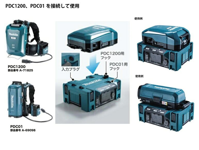 マキタ BAC01 DCACインバータ どこでもAC100V電源が使える 災害時や電源の取りづら...