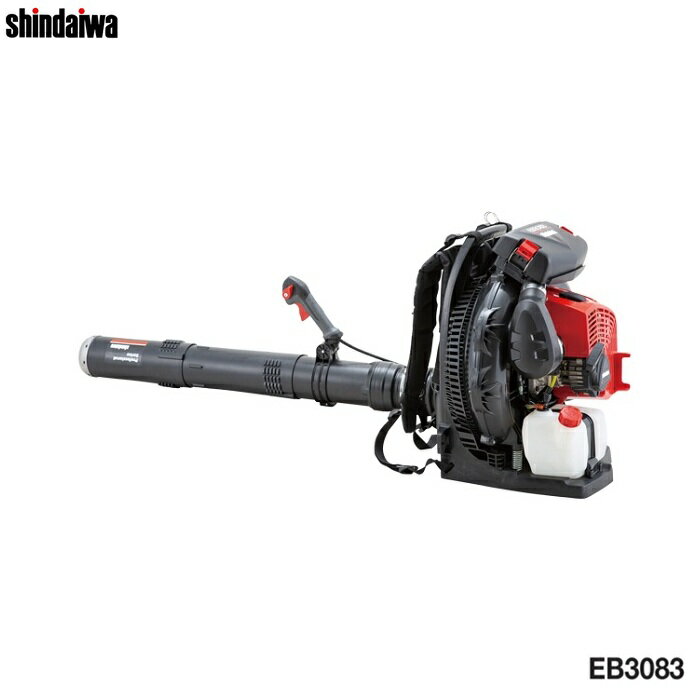 新ダイワ（やまびこ）製の背負い式エンジンブロアのEB3083です。 特徴 ●圧倒的な大風量モデル 　30.3m3/minの大風量を実現。 　大量の落ち葉や濡れた落ち葉も余裕でこなせますので、清掃作業がはかどります。 ●クルーズコントロールレバ－採用 　スロットルポジションレバ－でもエンジンの回転調整が可能で、 　常にトリガ－を握る必要はありません。　 ●撥水ハーネス・大容量燃料タンク・大型エアクリーナ搭載 仕様 ●寸　法　　　　　　　：362×526×544（長さ×幅×高さ、mm） ●本体乾燥質量　　　　：10.6（kg） ●排気量　　　　　　　：79.9（cm3) ●エンジン始動方式　　：リコイルスタータ ●スロットル方式　　　：トリガーレバー＆クルーズコントロールレバー ●風　量　　　　　　　：30.3（m3/min） ●最大風速量）　　　　：94.5（m/s） ●使用燃料　　　　　　：混合比[レギュラーガソリン：2サイクルエンジンオイル]＝50：1※ ※やまびこ純正2サイクル専用オイルか、JASO性能分類FCまたはFD ●燃料タンク　　　　　：2.56（L） ●スパークプラグ　　　：CMR7H 是非宜しくお願いいたします！ ご注意！ ●こちらの商品は商品代引便での発送は取り扱いしておりません。 ●長尺および大型商品につきましては、 　日祝土曜日の配達日指定、配達時間の指定はできません。 ●大型商品は運送会社が個人宛てには発送してくれなくなりましたので、 　法人名義をお持ちの場合は法人名を連絡してください。 　なお、法人名義をお持ちでない場合は、○○商店等の名義で発送させていただきます。 この点はご了承願います。 メーカー希望小売価格はメーカーカタログに基づいて掲載しています弊社へのお問い合わせ、こんな物を出品して欲しいというご要望やご希望、またはカタログ請求をして頂く場合にもここからメ-ルでお気軽にお問い合わせ下さい。