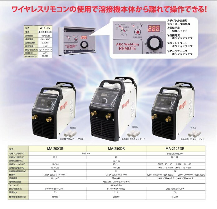 �ޥ��ȹ��� MA-2125DR ����Сݥ���ľή���������ܵ� ��������100V/max��2.6 200V/max��4.0mm �����Ű�ñ��100V/ñ��200V ���ѥ����� �磻��쥹��⥳����Ѳ�ǽ ���� ����Բ� MA2125DR ������