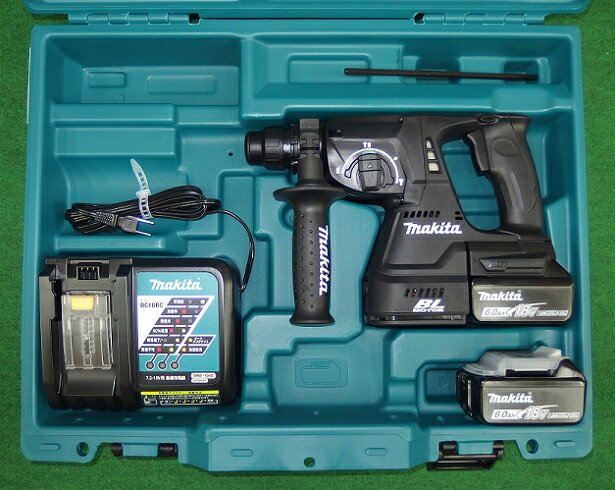マキタ HR244DRGXB 18V-6.0Ah-24mmAPTハンマドリル 黒 マキタ電動工具 新品 【プロ用からDIY、園芸まで。道具・工具のことならプロショップe-道具館におまかせ！】