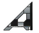 シンワ 78280 マルノコガイド定規 トライアングル ポリカ 30cm 新品【プロ用からDIY、園芸まで。道具・工具のことならプロショップe-道具館におまかせ...