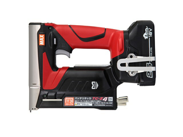 マックス TG-Z4-BC/1825A 18V-MT線用充電式タッカ 2.5Ah電池パック1個付セット 新品 TGZ4 MAX【プロ用..