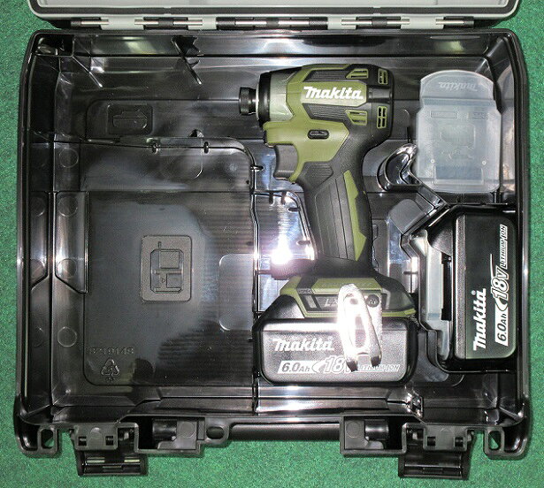 マキタ TD173DXO 18V ブラシレスインパクトドライバ 最大締付トルク180N・m 6.0Ahバッテリ2個付セット 充電器別売 オリ−ブ 使いやすさ さらに極まる 新品 純正品