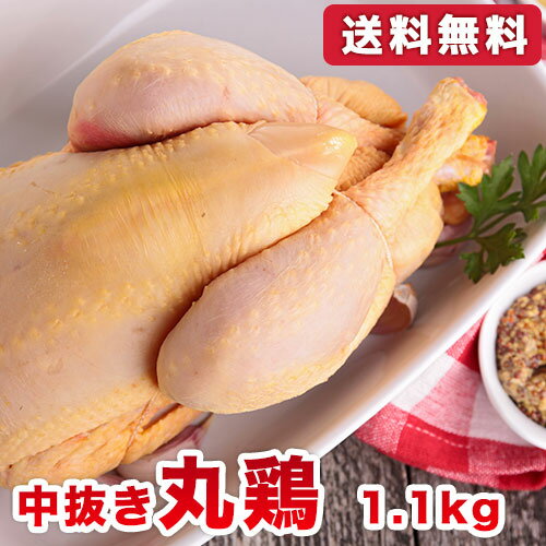 【ホールチキン】中抜き 1.1kg 丸鳥 丸鶏 中抜き 丸ごと1羽 生 チキン クリスマスチキン 送料無料 冷凍 鶏肉 鶏の丸焼き 参鶏湯 サムゲタン ローストチキン クリスマスパーティー｜ホールチキン｜