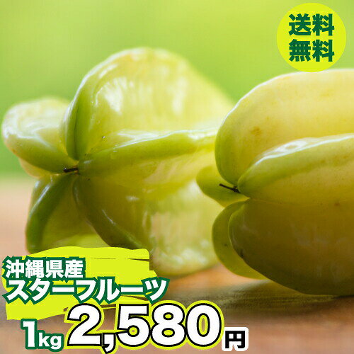 スターフルーツ 1kg 送料無料 沖縄特産品 沖縄土産 沖縄 産地直送 フルーツ 南国フルーツ 星の形をした柔らかな酸味とみずみずしい甘さが特徴な｜スターフルーツ｜【1月下旬〜3月発送予定】(fruit02)