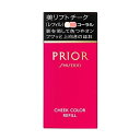 PRIOR CHEEK COLOR (REFILL) CORAL　影をカバーして色つやオン。フワッと上向きのほおを演出するチーク目の下やほうれい線の影の美補整と、肌なじみの良い色つやで、ハリ感のある上向きの顔印象を演出します。しっとりしたつやとくすみ感のない発色。血色感のある自然な仕上がりに。美容エキス配合で、なめらかにフィットします。影消しパウダーと、美つやカラーの2色セット。種類：チークタイプ：パウダータイプ香り：フローラルのソフトな香り＜使用方法＞別売りのプリオール 美リフトチークにセットしてお使いください。＜交換方法＞取り出す時は、★部分に指の腹をかけ、軽く押しながら取り出します。セットする時は、図のようにななめに差し込み、★部分を必ずカチッと音がするまで上から押してセットしてください。[1] 影消しパウダーを目の下やほうれい線などの影につけた後、[2] 美つやカラーをほおの中心に広げます。＜使用上の注意＞落下などの衝撃により、中味が割れることがありますのでご注意ください。レフィルの固定や、コンパクトケースがスムーズに開閉できなくなった場合は、新しい商品をお求めください。日のあたるところや高温・多湿のところにおかないでください。お肌に傷やはれもの・湿しん・色抜け（白斑等）や黒ずみなどの異常が生じていないかよく注意して使用してください。お肌に合わないときは、使用を中止し、皮ふ科医などにご相談ください。＜成分＞タルク、ポリエチレン、リンゴ酸ジイソステアリル、トリエチルヘキサノイン、ワセリン、ミリスチン酸亜鉛、合成ワックス、（ビニルジメチコン／メチコンシルセスキオキサン）クロスポリマー、（ジフェニルジメチコン／ビニルジフェニルジメチコン／シルセスキオキサン）クロスポリマー、酸化亜鉛、セスキイソステアリン酸ソルビタン、ヒアルロン酸Na、水溶性コラーゲン、ローヤルゼリーエキス、ジメチコン、シリカ、エチルヘキシルグリセリン、トリエトキシシリルエチルポリジメチルシロキシエチルヘキシルジメチコン、水酸化Al、ケイ酸（Na／Mg）、酸化スズ、ヒドロキシプロピルセルロース、テトラヒドロテトラメチルシクロテトラシロキサン、グリセリン、トコフェロール、アルミナ、テトラデセン、ミリスチン酸Mg、エタノール、水、クロルフェネシン、フェノキシエタノール、香料、（+／-）マイカ、酸化チタン、合成金雲母、硫酸Ba、酸化鉄、グンジョウ、赤226、黄4※商品の改良や表示方法の変更などにより、実際の成分と一部異なる場合があります。　実際の成分は商品の表示をご覧ください。販売名プリオール 美リフトチーク（レフィル） コーラル内容量3.5g生産国日本区分化粧品発売元株式会社 資生堂広告文責昭和薬品株式会社連絡先電話番号 03-3254-4425※モニターの設定や部屋の照明等により実際の商品と色味が異なる場合がございます。※パッケージデザイン等は予告なく変更されることがあります。JANコード 4901872676811