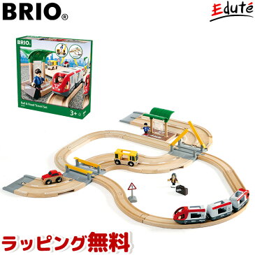 BRIO ブリオ レール＆ロードトラベルセット | 誕生日 男 おもちゃ 木のおもちゃ 知育玩具 女 2歳 子供 プレゼント 3歳 誕生日プレゼント 男の子 女の子 室内 木製 幼児 知育 二歳 木 セット 電車 木製玩具 キッズ 子どもおもちゃ 3歳児 キッズ用おもちゃ レール