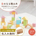 【1年保証】＼レビュー特典／ 積み木 つみき SOUND ブロックス Large シャーベットカラー エデュテ | 名入れ無料 名前入れ 積木 木のおもちゃ 1歳 1歳半 2歳 木製 赤ちゃん 誕生日プレゼント 誕生日 プレゼント 出産祝い 音のなる積み木 男の子 女の子 知育玩具 2