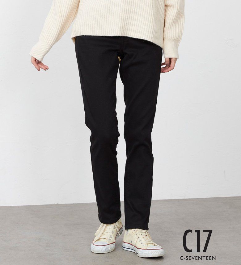 【C17公式】【セール品10％OFFクーポン★12/17まで】【SALE★40％OFF】裏起毛 暖パンツ ウィンタースキニーパンツ【旧モデル】C-17 シーセブンティーン 暖かいジーンズ 暖かいパンツ 暖かパンツ 防寒 秋冬向け 秋冬用 ストレッチデニム ジーンズ ジーパン レディースのサムネイル