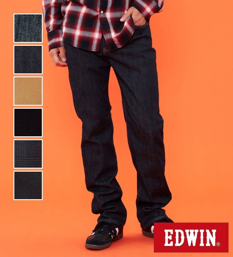 【エドウイン公式】【冬用】WILD FIRE 403 ふつうのストレート デニムパンツ ジーンズ 暖パンツ 裏起毛 保温【暖】 EDWIN エドウィン ワイルドファイアー ワイルドファイヤー 暖かいパンツ メンズのサムネイル