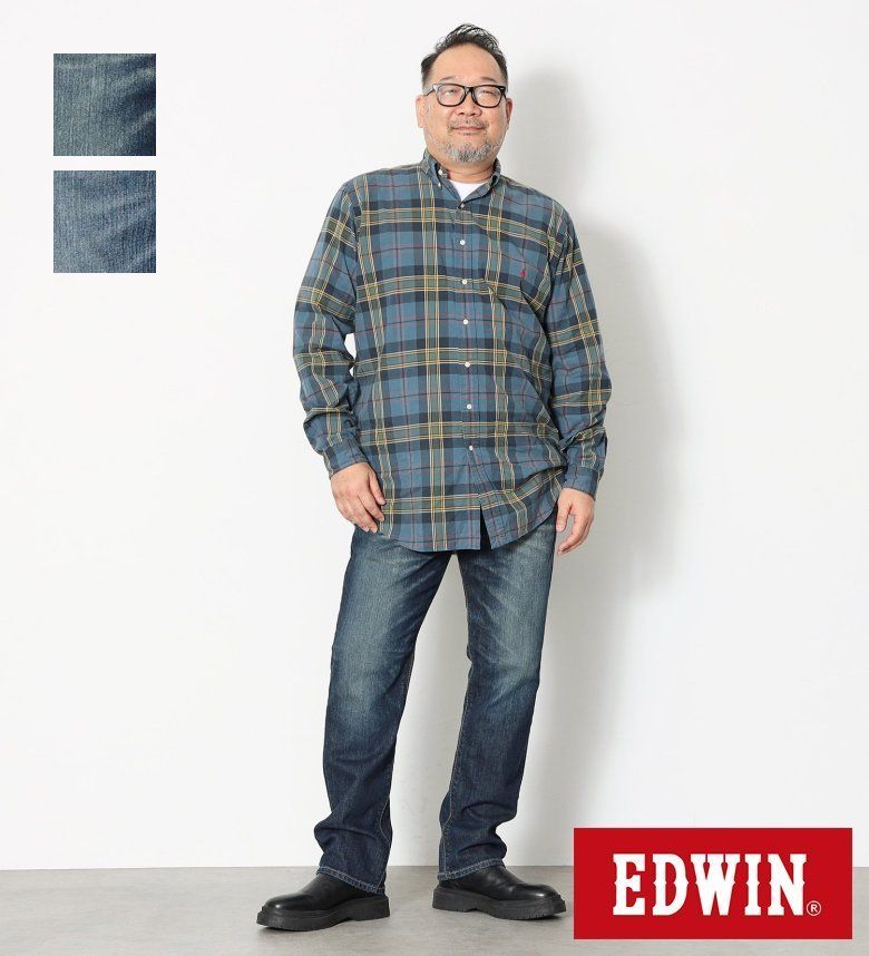 【エドウイン公式】【大きいサイズ：38-50インチ】503 レギュラーストレートパンツ 日本製【旧モデル】EDWIN エドウィン 国産 デニムパンツ ストレッチパンツ ストレッチデニム ジーンズ ジーパン メンズ