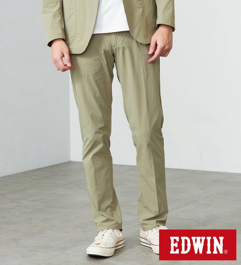 【エドウイン公式】【SALE★20％OFF】デニスラ ルーミーテーパードパンツ ゆったりシルエット EDWIN エドウィン メンズ 通勤着 ビジネスカジュアル オフィスカジュアル ビジカジ スラックス