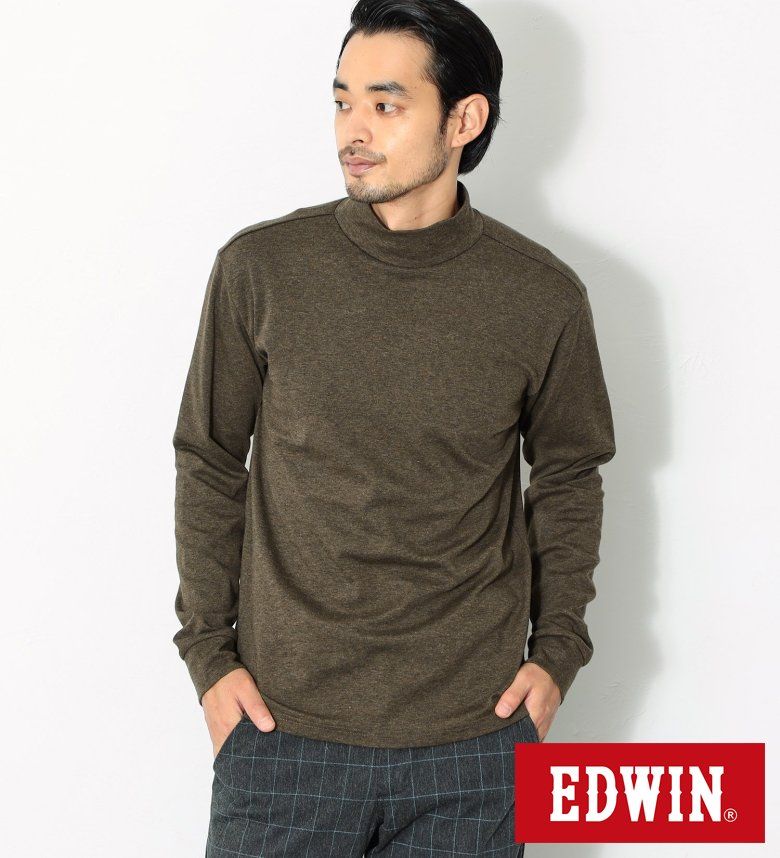 エドウイン Tシャツ メンズ 【エドウイン公式】【SALE★59％OFF】デニスラ モックネック Tシャツ 長袖 EDWIN エドウィン