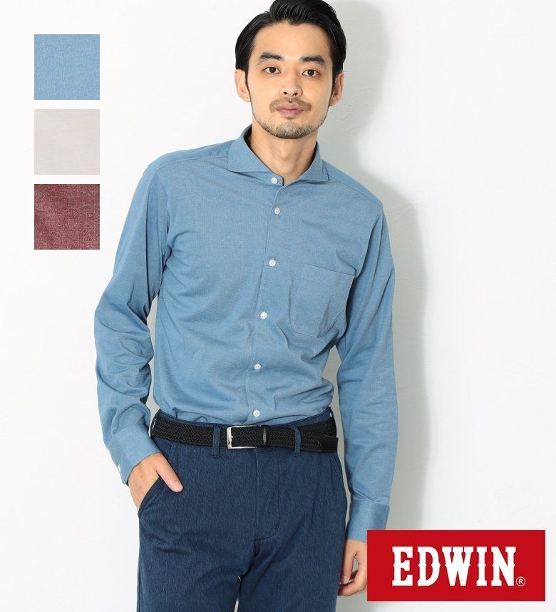 【エドウイン公式】デニスラ ニットシャツ EDWIN エドウィン