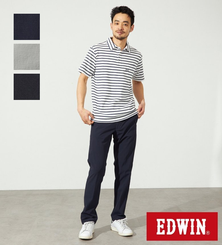 【エドウイン公式】【SALE★30％OFF】EDWIN GOLF スリムテーパード ナイロンパンツ ストレッチ EDWIN エドウィン メンズ