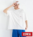 エドウイン Tシャツ メンズ 【エドウイン公式】【GW SALE★20％OFF】【WEB限定】EDWIN STEPMARK ワイドボディポケット半袖Tシャツ EDWIN エドウィン