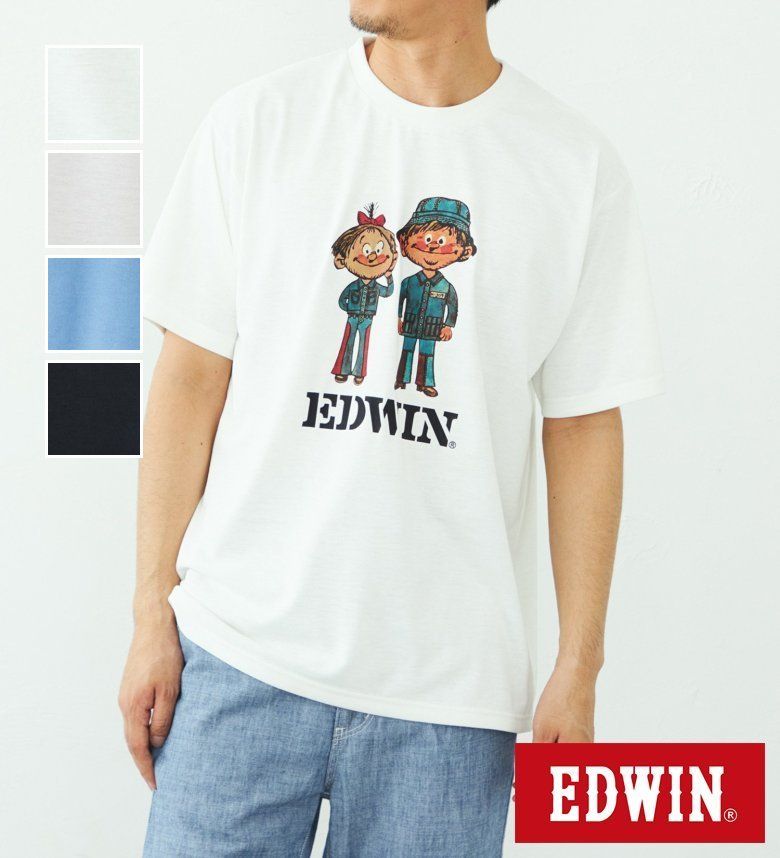 Tシャツ・カットソー EDWIN Men T-shirt Blue I035037 0DM67 楽天市場】EDWIN(素材(生地・毛糸)ポリエステル)(Tシャツ