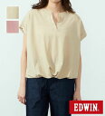 【エドウイン公式】【マラソンSALE★50%OFF】VネックカットソーTシャツ【アウトレット店舗・WEB限定】EDWIN エドウィン レディース