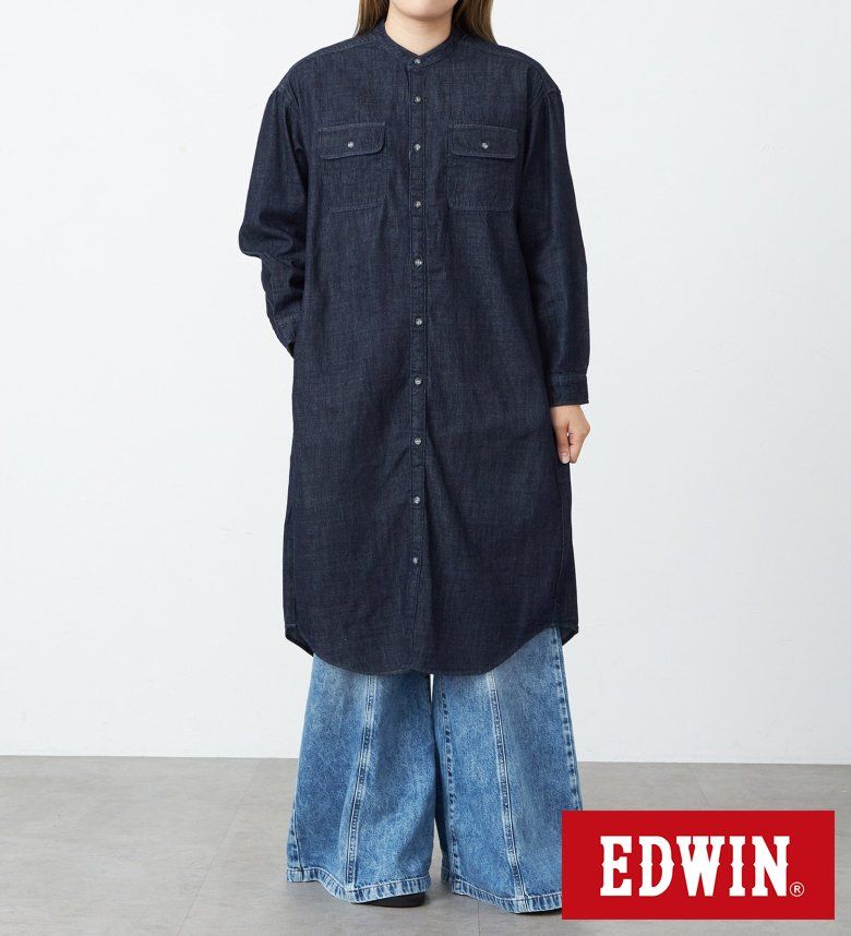 【エドウイン公式】ベーシックデニムワンピース【アウトレット店舗・WEB限定】EDWIN エドウィン レディース