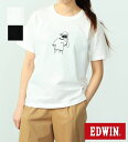 【エドウイン公式】イラストプリントTシャツ 【アウトレット店舗・WEB限定】EDWIN エドウィンレディース